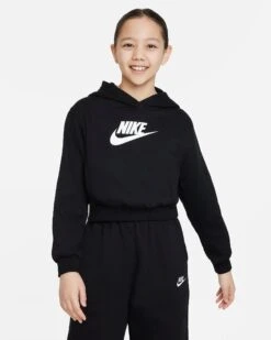 Nike Girl's Sportswear Club Fleece Older Crop Hoodie