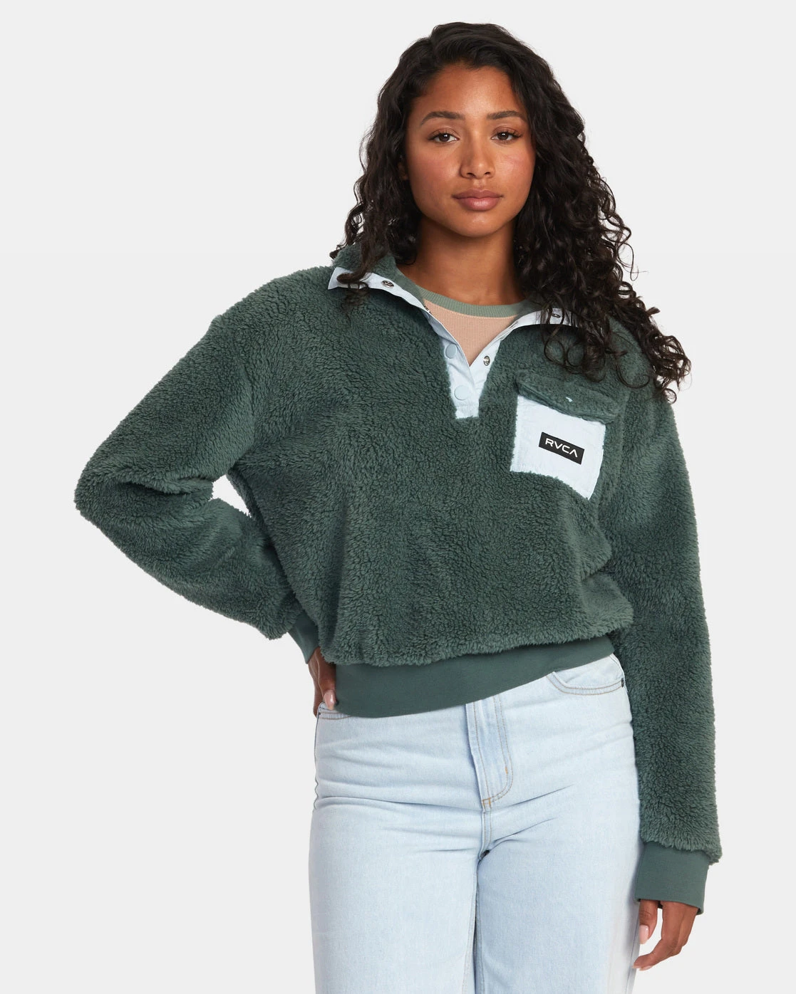 RVCA Women's Off Grid Sherpa Fleece 3 RVCA Women's Off Grid Sherpa Fleece