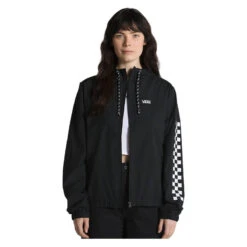 Vans Women's Kastle Check Me Windbreaker Hooded Jacket -Columbia Store FGN