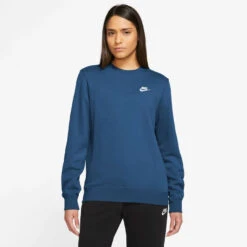 Nike Women's Sportswear Club Fleece Crew-Neck Sweatshirt -Columbia Store FJYR56FJ4D53