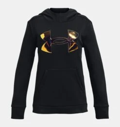 Under Armour Girls' Armour Fleece Iridescent Big Logo Hoodie