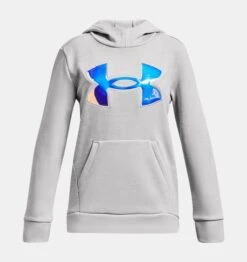 Under Armour Girls' Armour Fleece Iridescent Big Logo Hoodie -Columbia Store PS1375229 014 HF