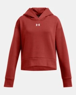 Under Armour Girl's Rival Fleece Crop Hoodie -Columbia Store PS1379517 840 HF