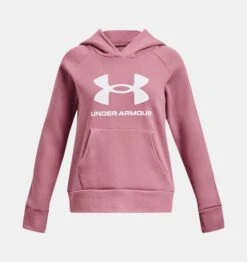 Under Armour Girls' UA Rival Fleece Big Logo Hoodie