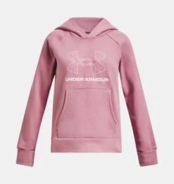 Under Armour Girls' UA Rival Fleece Big Logo Print Fill Hoodie