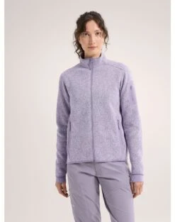 Arc'teryx Women's Covert Cardigan Fleece Jacket -Columbia Store S24 X000005715 Covert Cardigan Velocity Heather Women s Front View