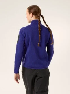 Arc'teryx Women's Covert Cardigan Fleece Jacket -Columbia Store S25 X000005715 Covert Cardigan Soulsonic Heather Black Women s Back View