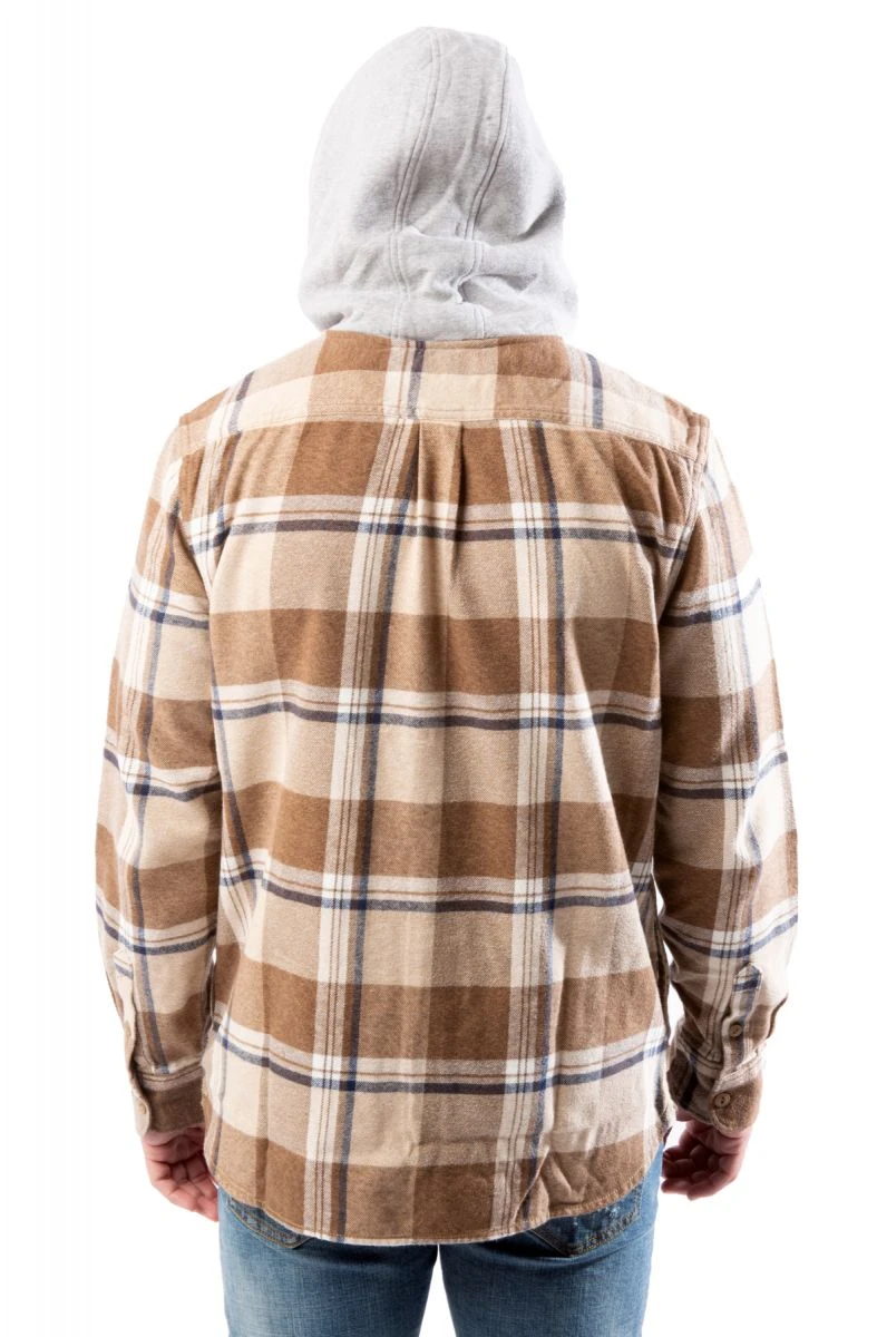 Vans Men's Lopes Hooded Plaid Buttondown Flannel 4 Vans Men's Lopes Hooded Plaid Buttondown Flannel - Image 2